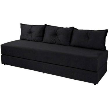 Imagem de Sofá Cama Multiuso Preto Liso - MULTI MÓVEIS