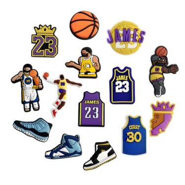 Imagem de Pingentes Para Tênis De Basquete Masculino, 14 Peças, Acessórios Decor