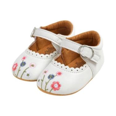 Imagem de Sapatos Planos Bordados Para Meninas, Estilo Princesa, Casuais Para Ca