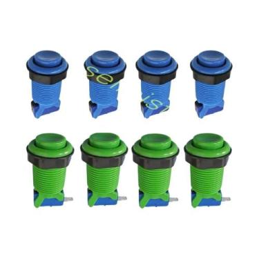 Imagem de Conjunto De 8 Botões De Joystick Para Máquina De Jogo Neo Geo De 28mm 