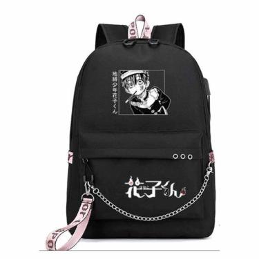 Imagem de Mochila Hanako-kun Toilets Cartoon Kids School Bag 32x15x45cm - Yiweis