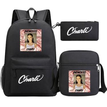 Imagem de Conjunto de mochilas Charli School Anime, 3 peças para crianças com bo