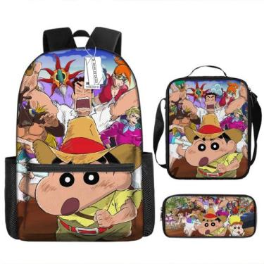 Imagem de Conjunto de mochilas Shins Chans Anime School, 3 unidades/lote para cr