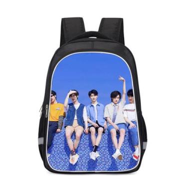 Imagem de Mochila Teens in Times Cartoon Kids School Anime 30x17x41cm - Yiweisai