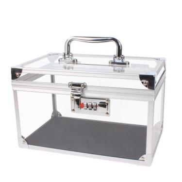 Imagem de Cofrinho em dinheiro acrílico transparente para crianças 20x12x12cm - 