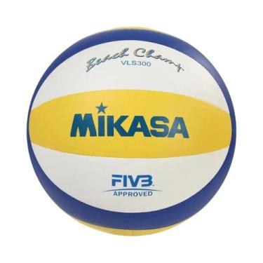 Imagem de Bola De Vôlei PU De Alta Qualidade Azul E Amarela Tamanho 5 VLS300 V33