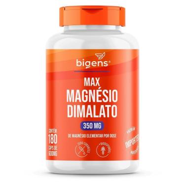 Imagem de Max Magnésio Dimalato 350mg (Magnésio Elementar) 180 Caps - Bigens-Unissex