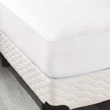 Imagem de Protetor de Colchão Jolitex 158x198x40cm Impermeável Branco