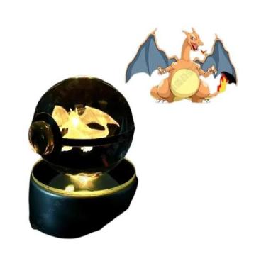 Imagem de Lâmpada Noturna 3D Pikachu Gengar Mewtwo Estátua De Bola De Cristal Po