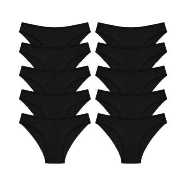 Imagem de Calcinhas De Algodão Femininas, 10 Peças, Respiráveis, Confortáveis, L