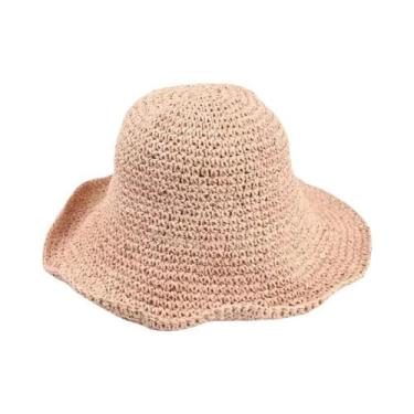 Imagem de Chapéu De Praia Feminino De Palha Panamá Com Proteção Solar Para O Ver