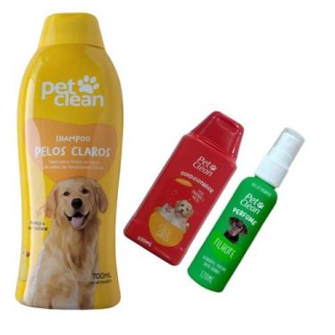 Imagem de Kit POP Pet Clean Shampoo + Perfume + Condicionador Pet Cães, Pelos Cl