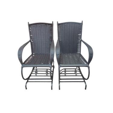 Imagem de Kit 2 unidades cadeiras naja 4 molas fibra jardim area sala quarto - L