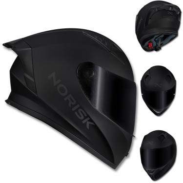 Imagem de Capacete NORISK Flow Solid Monocolor Preto Fosco