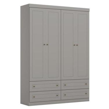 Imagem de Roupeiro Americano 04 Portas - Móveis Henn, Cinza
