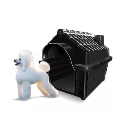 Imagem de Casa Casinha Cachorro Médio Gato Pet Resistente N3 Dog Preto - MecPet