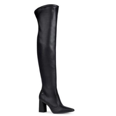 Imagem de Bota Over The Knee Com Salto J1354 Feminina - Preta-Feminino