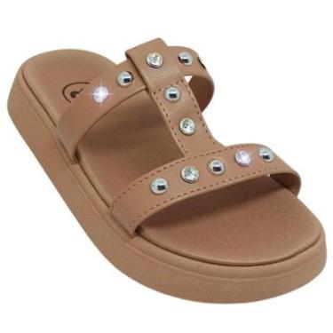 Imagem de Chinelo Molekinha Infantil Menina Napa Turim Cristais-Feminino