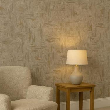 Imagem de Papel De Parede Vinilico Linho Cinza Rolo 0,53x10m Vinil PVC - Plast.c