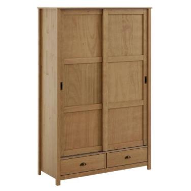 Imagem de Guarda Roupa Solteiro Madeira Macica Taeda 2 Portas De Correr 133 cm 9