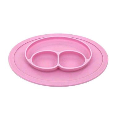 Imagem de Prato de Silicone Le Baby com Três Divisórias Rosa