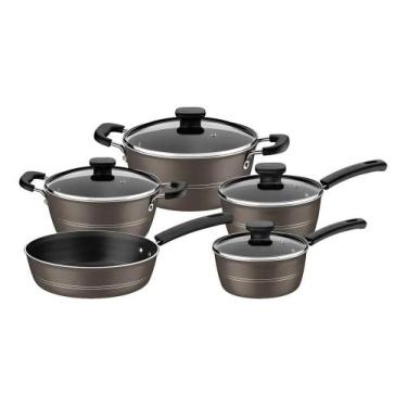 Imagem de Jogo De Panelas Antiaderente 5 Pçs Sicília Tramontina Avelã