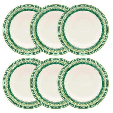 Imagem de Prato Raso de Cerâmica Donna Campestre 24cm 6 Unidades - Biona 135694