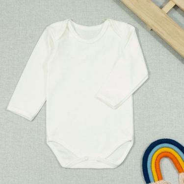 Imagem de Body longo creme em suedine para bebê - Era Uma Vez, Creme, 0-3M