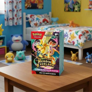 Imagem de Cartas - Pokemon - Combo De Booster  18 Pacotes - Herois Excelsos - Copag Da Amazonia