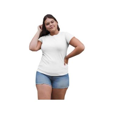 Imagem de Camiseta Feminina Bata Branca tecido 100% poliéster PF sublimação Bran