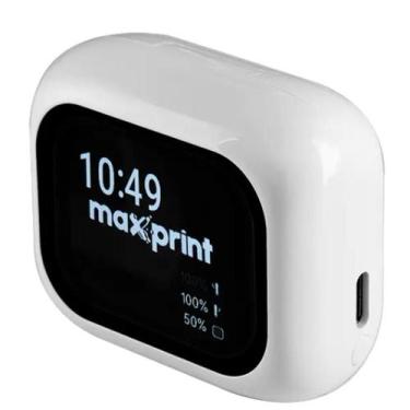 Imagem de Fone tws bluetooth branco com anc e display touch - maxprint