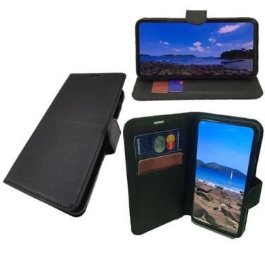Imagem de Capa Carteira para Samsung A02 (Tela de 6.5) Capinha Case Cor:Preto - 