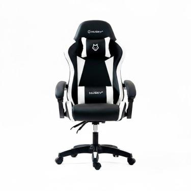 Imagem de Cadeira Gamer Husky Storm 100, Até 120kg, Almofadas, Reclinável 135º,  PU, Preta E Bran...