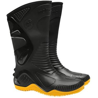 Imagem de Bota chuva borr impermeavel masculino bracol luxo motosafe-43 solado a