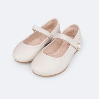 Imagem de Sapato Infantil Pampili Angel Tira Autocolante Detalhe Pérola -, Nude,