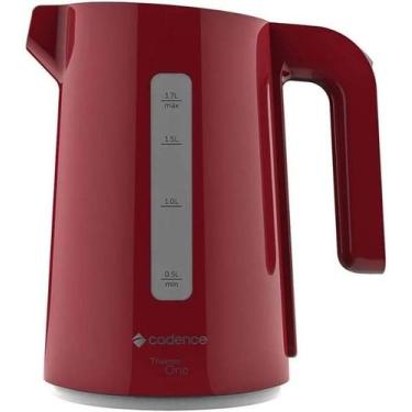 Imagem de Chaleira eletrica cadence ultra turbo 1,7l elegance, Vermelho, 110V