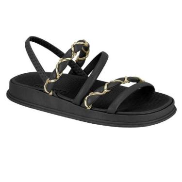 Imagem de Sandália Moleca Flatform De Tiras Trançadas Super Leve e Confortável F