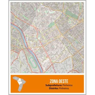 Imagem de Mapa Bairro Lapa Município São Paulo- Sp - Adesivo  - Citimaps 