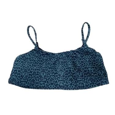 Imagem de Top Biquini Alças Animal Print Azul - She By Mash, G, Animal print