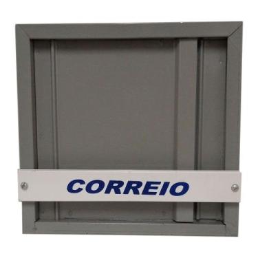 Imagem de Caixa de Correio Vertical Cinza para Portão e Grade - Aço Reforçado SF