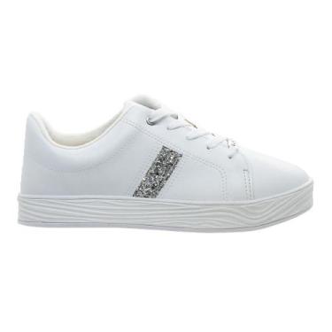 Imagem de Tênis Casual Infantil Menina Molekinha 2520.1737 Branco, 31, Branco