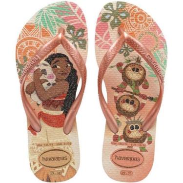 Imagem de Chinelo Havaianas Infantil Menina Moana Rosa, 29/30, Rosa