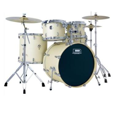 Imagem de Bateria D One Rocket DR22 WSS White Satin Sparkle Branco Fosco Bumbo 2