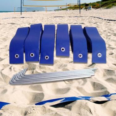 Imagem de Marcação Vôlei De Praia Campo Laminado Plástico c Fixadores 8x16m Mast