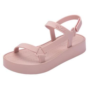 Imagem de Sandalia Infantil Menina Papete Sun Downtown Mini Melissa, Rosa claro,
