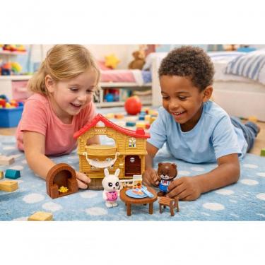 Imagem de Brinquedo Infantil Conjunto Animais de Plástico 22 Peças com Casinha e Acessórios Marrom First Bikes