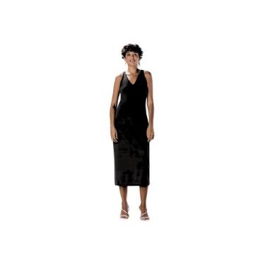 Imagem de Vestido feminino midi regata - marialícia , GG, Preto