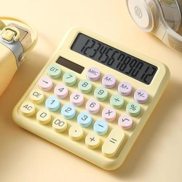 Imagem de Calculadora Degradê 12 Dígitos Kawaii Fofa Colorida Ecooda CL808, Amar