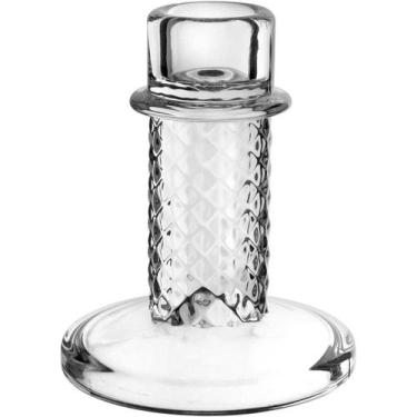 Imagem de Castiçal em Vidro Diamond Transparente 8x9cm Home &amp Co. - Home & Co