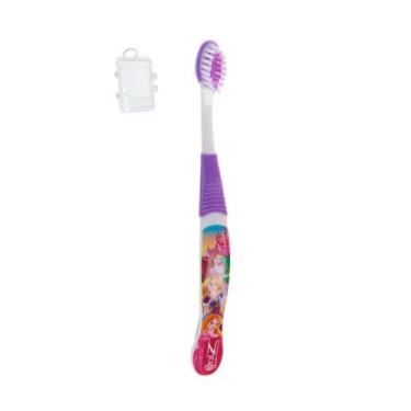 Imagem de Escova Dental Infantil Cerdas Macias Princesas C/ Capa Protetora - Zei